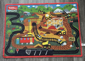 Tonka Gravel Pit Kids Accent Rug Play Mat 44x31 Multicolor Tufted 2012